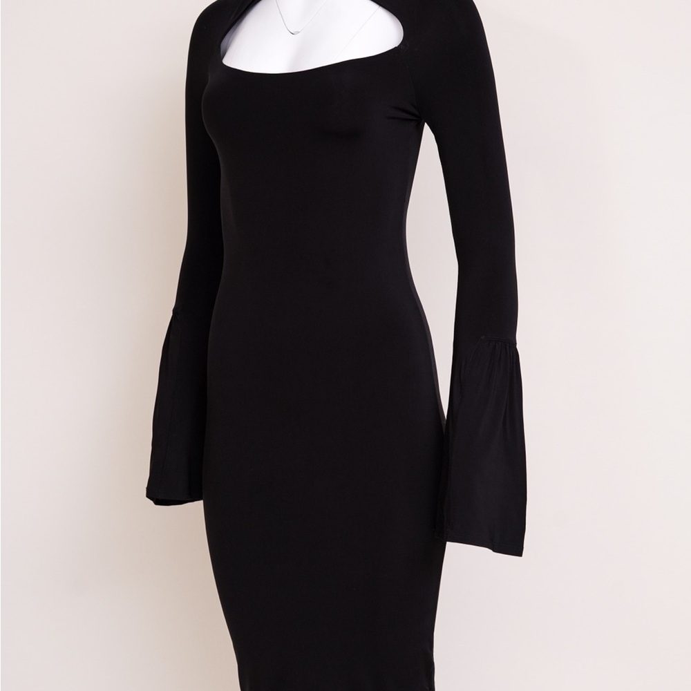 Gucci Tom Ford Black Cutout Twisted Neck Dress 2004 - Picture 4 of 6